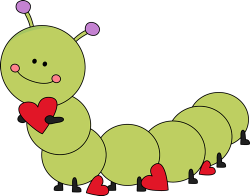 Valentine's Day caterpillar. | Valentine's Day Clip Art | Pinterest ...