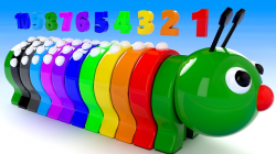 Learn Colors and Numbers with Wooden Toy Caterpillar for Toddlers ...
