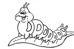 Picture Of A Caterpillar To Color caterpillar clipart colouring page ...