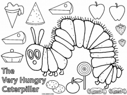 caterpillar coloring page clipart hungry caterpillar coloring pages ...