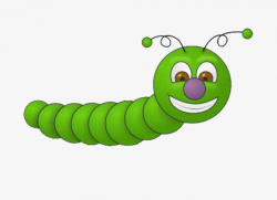 Green Insects, Caterpillar, Smiling Face, Cartoon PNG Image and ...