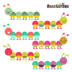 Colorful Caterpillars Clip Art Set – Daily Art Hub – Free Clip Art ...