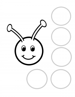 Caterpillar Head Clipart Black And White - Letters