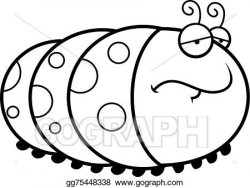 Vector Stock - Sad cartoon caterpillar. Stock Clip Art gg75448338 ...