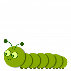 Clipart - Smiling Caterpillar legged, linear