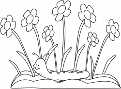 Black and White Spring Caterpillar Clip Art - Black and White Spring ...