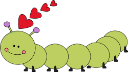 Valentine's Day Caterpillar Clip Art - Valentine's Day Caterpillar Image