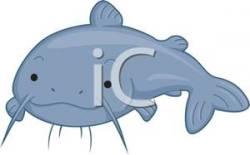 Cute Cartoon Catfish - Royalty Free Clipart Picture