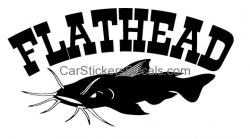 Flathead Catfish Sticker & Decal - Car Stickers Decals
