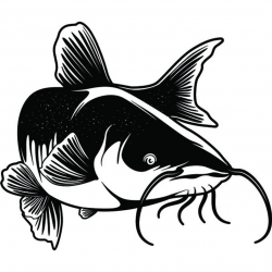 Catfish Fish #2 Fishing Angling Freshwater Lake River Pond Animal Wildlife  Life Food Seafood Logo.SVG .PNG Clipart Vector Cricut Cut Cutting