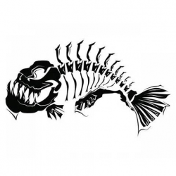 Large size Skeleton tribal fish | fishing | Pinterest | Skeletons ...