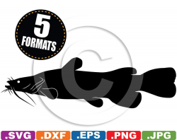 Catfish Clip Art Image - svg & dxf cutting #files for #Cricut and ...