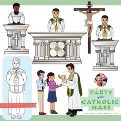 Parts of the Catholic Mass Clip Art Set | Christian Clipart ...