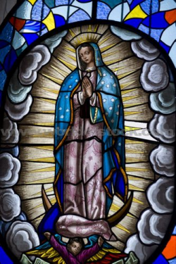 Stock Photo titled: Stained Glass Window Of Virgin Mary, Virgin Mary ...