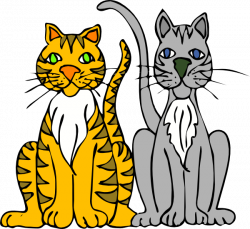 Two Cartoon Cats Clip Art at Clker.com - vector clip art online ...