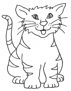 Cat Outline Drawing at GetDrawings.com | Free for personal use Cat ...