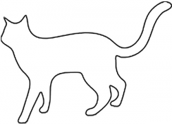 Best Photos of Cat Cut Out Shapes - Halloween Cat Outline ...