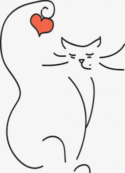 Kitty, Line, Cartoon Cat, Simple Cat PNG Image and Clipart for Free ...