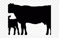 Cattle Clipart Dairy Cow - Cow Silhouette - Png Download ...