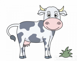 Animals Animated Clipart: cow-spotted-animation