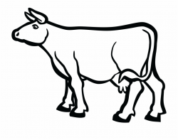 Free Cow Clipart Black And White - Cartoon Cow No Background ...