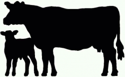 Cow Calf Silhouette at GetDrawings.com | Free for personal use Cow ...