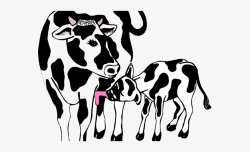 Drawn Farm Animals Svg - Cow And Calf Clipart Gif #2596713 ...