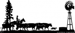 Cows Silhouette at GetDrawings.com | Free for personal use Cows ...