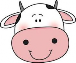 Cute Cow Clipart — Simple vector illustration of a cute cow head ...