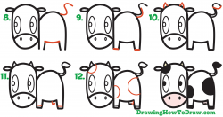 Cartoon Drawings Of Cows Cartoon Cow Clip Art - Drawing Arts Sketch