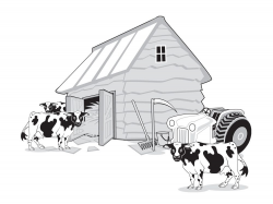 28+ Collection of Cow Shed Clipart Black And White | High quality ...