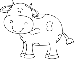 Black And White Cow Clipart - ClipartUse