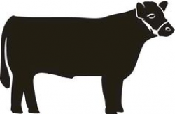 show heifer clip art | Cow Silhouette 1 Decal Sticker | cows ...