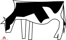 Cow Grazzing Simple Clipart | Free Clipart Design Download
