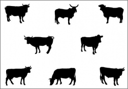 Cow Silhouette Vector | Clip art, Cow and Silhouettes