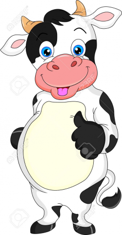 cute cow cartoon thumbs up Stock Vector | koelen | Pinterest | Cow ...