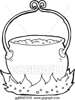 Vector Art - Cartoon witch's cauldron. Clipart Drawing gg68427316 ...