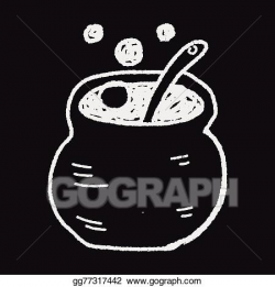 Vector Art - Halloween cauldron doodle. Clipart Drawing gg77317442 ...