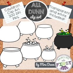 How to Draw a CAULDRON Halloween Clip Art- Directed Drawing | TpT