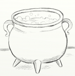 Day #209 October Cauldron Sketch | I 365 Art