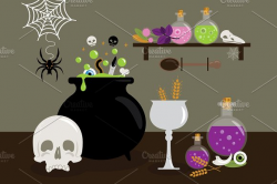 Witches Kitchen Clip Art Set ~ Illustrations ~ Creative Market