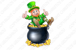 Pot Gold St Patricks Day Leprechan ~ Illustrations ~ Creative Market