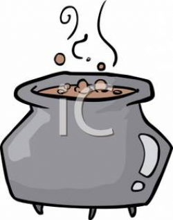 Cartoon of a Cauldron with Boiling Witch's Brew - Royalty Free ...