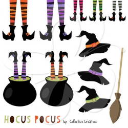 Hocus Pocus Clip Art Clipart set Witch Legs by CollectiveCreation ...