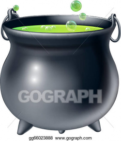 Vector Art - Halloween witch cauldron. Clipart Drawing gg66023888 ...