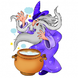 Magic Wizard - Halloween Cartoon Clip Art