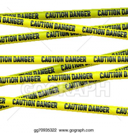 Vector Stock - Caution and danger yellow tape. Clipart Illustration ...