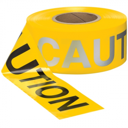 Day-Night Visibility Barricade Tape Caution Yellow 3 in x 1000 ft ...