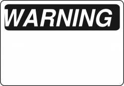 Black & White Warning Sign Clip Art at Clker.com - vector clip art ...
