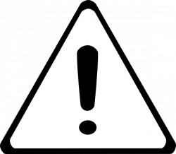 Caution Sign Black And White Clipart
